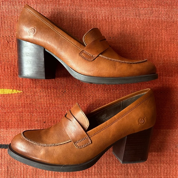 Like New Brown Leather Penny Loafers - Picture 3 of 5